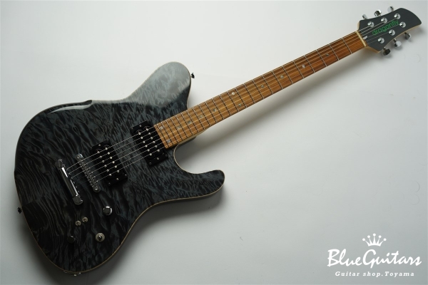 BORDER CUSTOM 666 Quilted Maple Top Mahogany Back - Trans Black