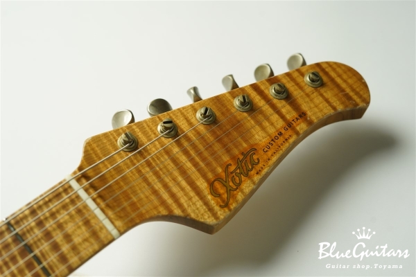 XSC-4 - Burgundy Mist over 3 Tone Burst Heavy Aged / Ash / Roasted Flame Maple 5A Fingerboard / Roasted Flame Maple 5A Neck #3102