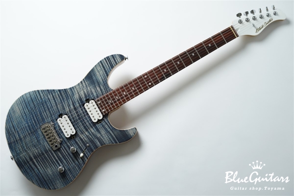 FUTURA-S HH Flame Maple Top, Fiji Mahogany back - Faded Lazuli Blue