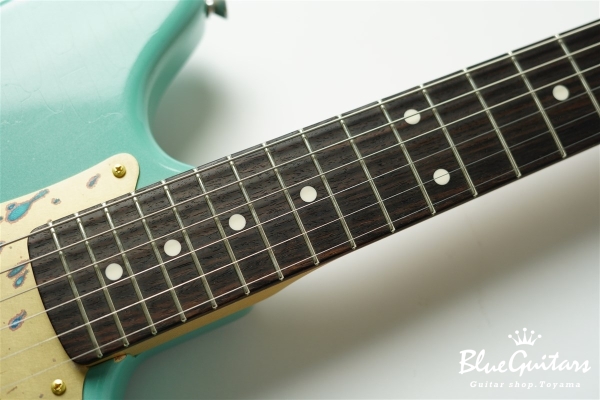 IRIS #158 Multi Layer Medium Aged - Huntington Blue Metallic with Art Texture Brass