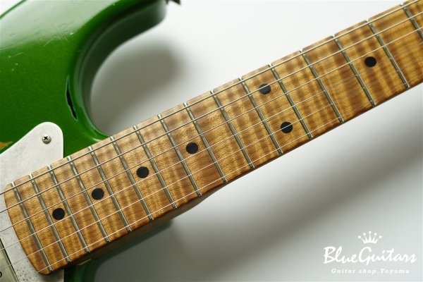 Model S. #169 Multi Layer/Medium Aged - Medium Green Glow Metallic over 2TS with Antique Silver