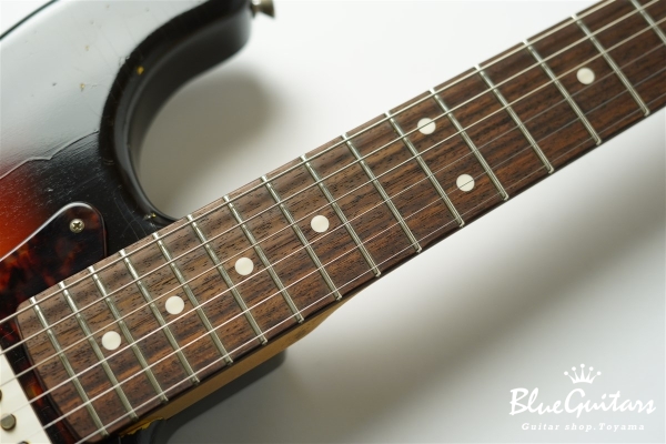 Model S. #178 Medium Aged - 3TS Pickguard & Sunglasses - Shaped by stone-D eyewear (1990s Cellulose Acetate/Made in SABAE,FUKUI)