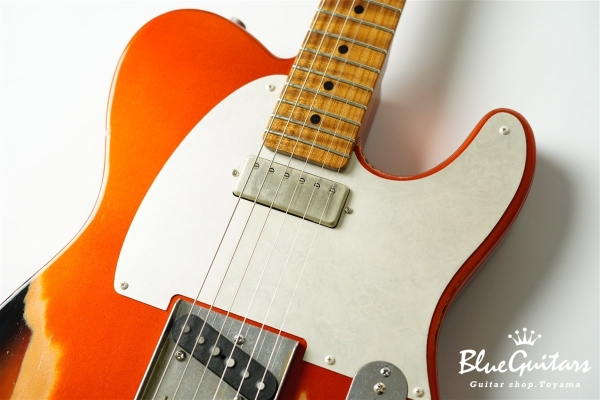 Model T. #183 Multi Layer/Medium Aged - Candy Tangerine over 3TS with Silver