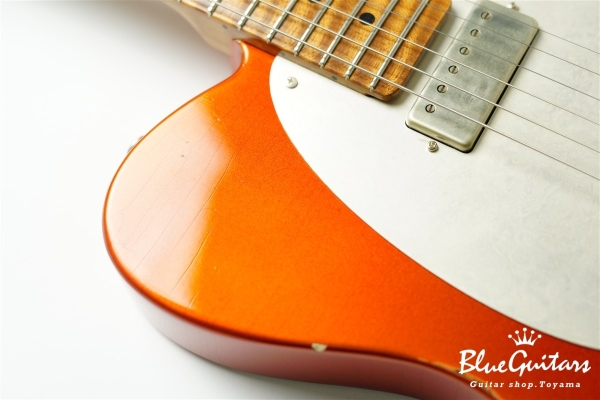 Model T. #183 Multi Layer/Medium Aged - Candy Tangerine over 3TS with Silver