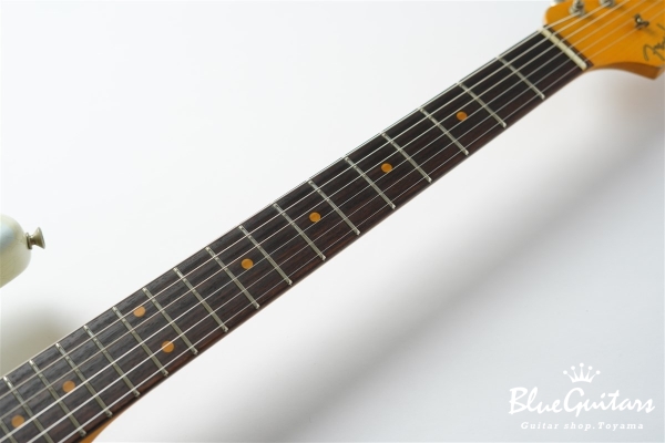 1961 Stratocaster Heavy Relic - Super Faded Aged Sonic Blue over 3-Tone Sunburst