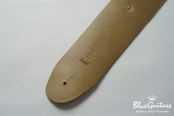 Plain Leather Wide - White & Round Studs / Silver