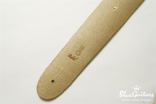 Plain Leather - White & Oval Studs / Silver