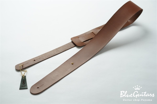 Plain Leather - Choco & Round Studs / Gold