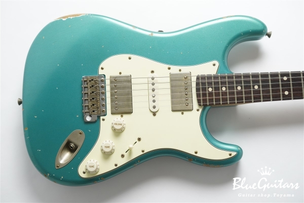 XSC-4 Pelham Blue Medium Aged / Alder / Roasted Flame Maple Reverse Head #3907