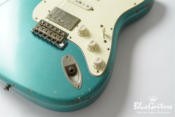 XSC-4 Pelham Blue Medium Aged / Alder / Roasted Flame Maple Reverse Head #3907