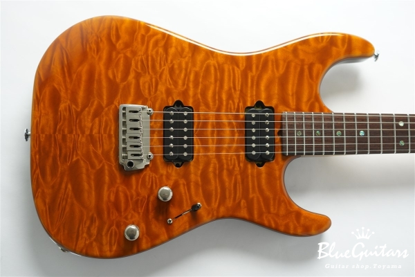Standard Quilt Maple Top - Trans Honey / Matching Quilt Headstock