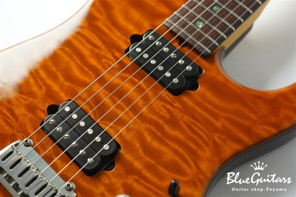 Standard Quilt Maple Top - Trans Honey / Matching Quilt Headstock