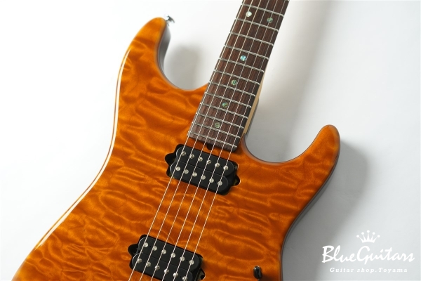 Standard Quilt Maple Top - Trans Honey / Matching Quilt Headstock