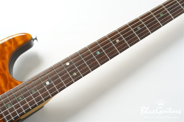 Standard Quilt Maple Top - Trans Honey / Matching Quilt Headstock