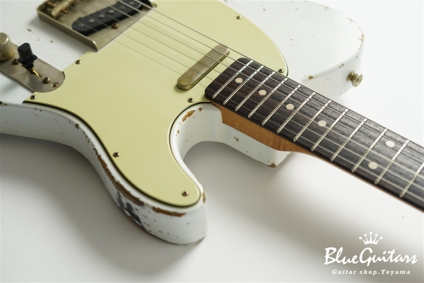 XTC-1 Olympic White over 3 Tone Burst Heavy Aged / Alder / Roasted Flame Maple #3910