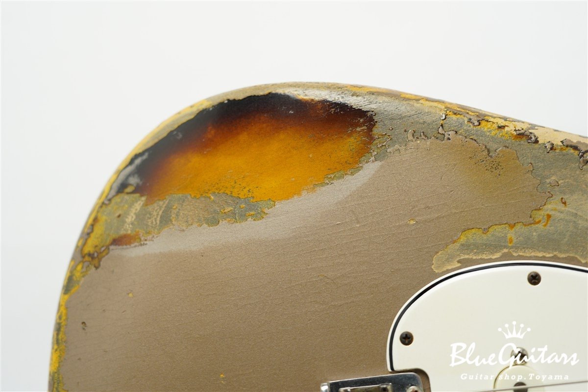 MBS 1963 Stratocaster Heavy Relic by Carlos Lopez - Shoreline Gold over 2-Color Sunburst