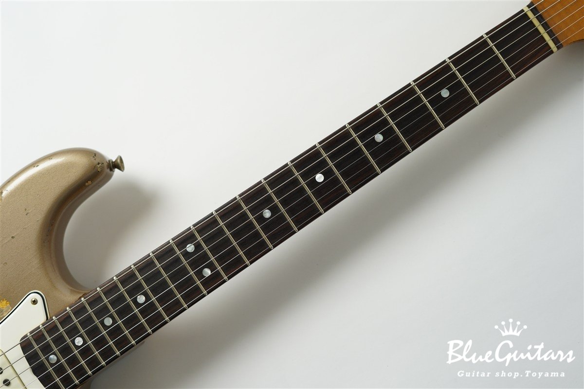 MBS 1963 Stratocaster Heavy Relic by Carlos Lopez - Shoreline Gold over 2-Color Sunburst