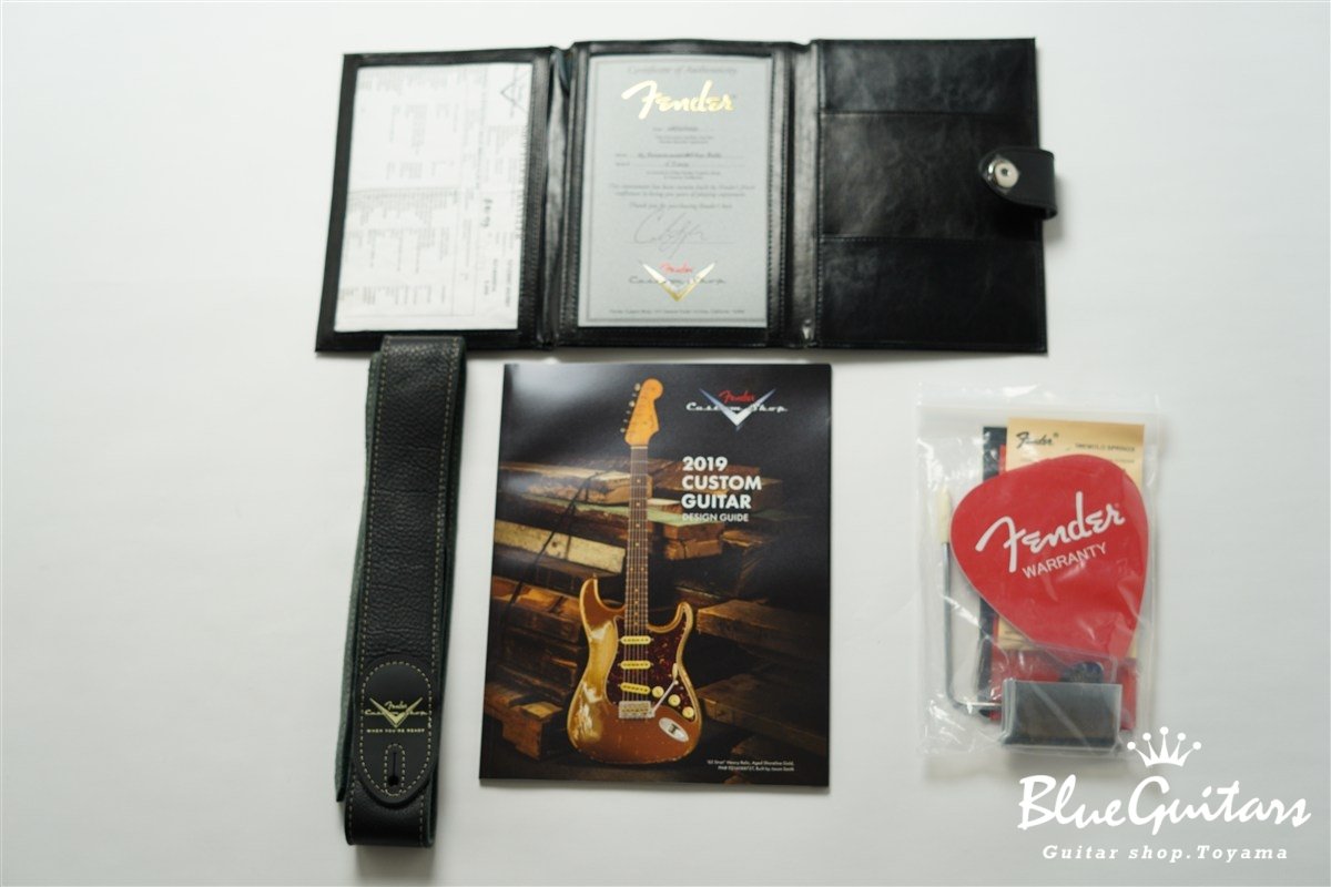 MBS 1963 Stratocaster Heavy Relic by Carlos Lopez - Shoreline Gold over 2-Color Sunburst