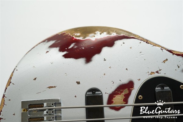 XJ-1T 5st Silver over Bordeaux Heavy Aged / Alder / R #3449
