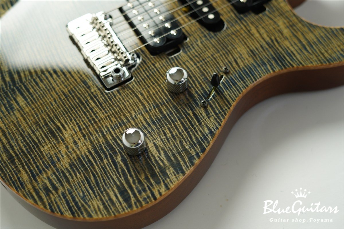 FUTURA-S HSH / Flame Tochi Top, Fiji Mahogany Back - Faded Lazuli Blue