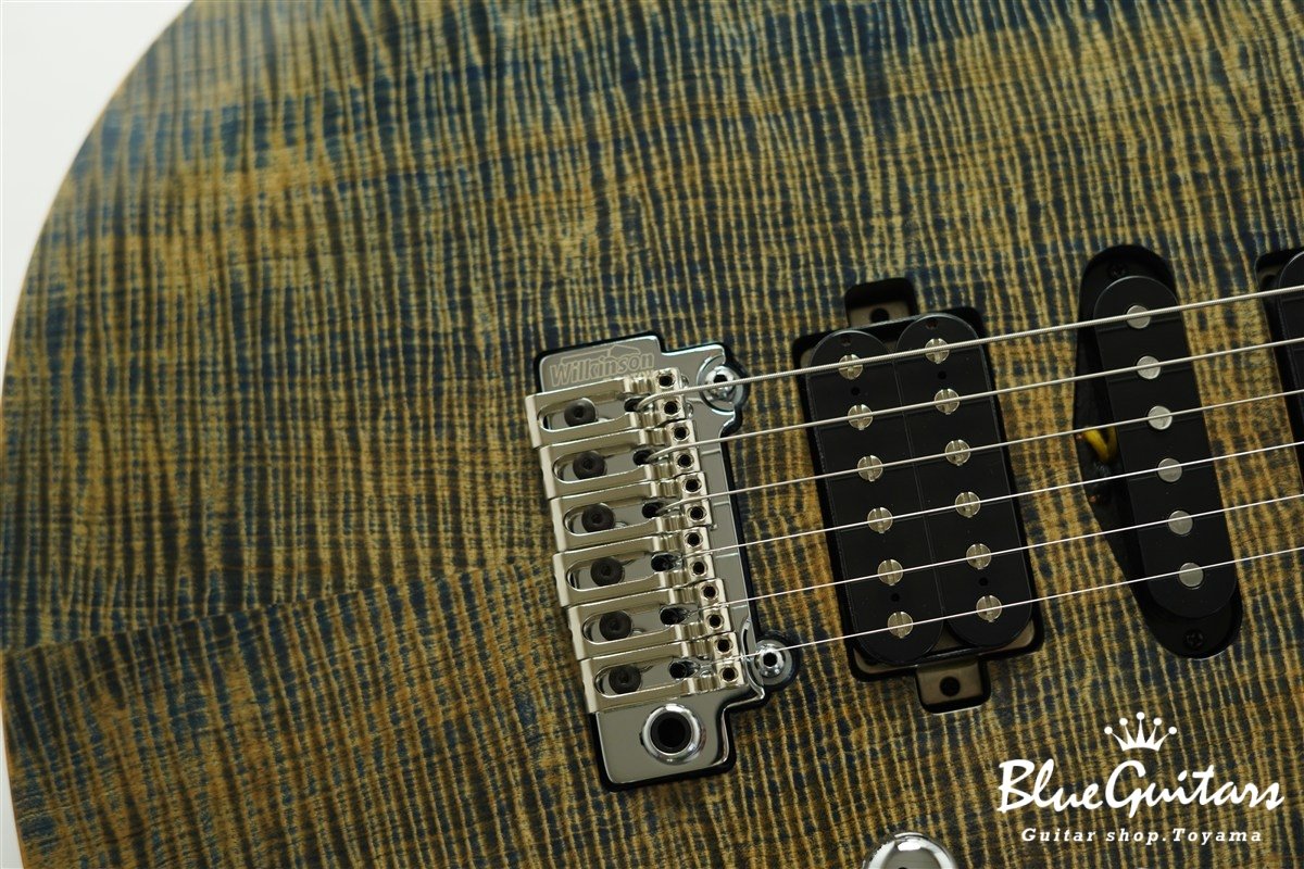 FUTURA-S HSH / Flame Tochi Top, Fiji Mahogany Back - Faded Lazuli Blue