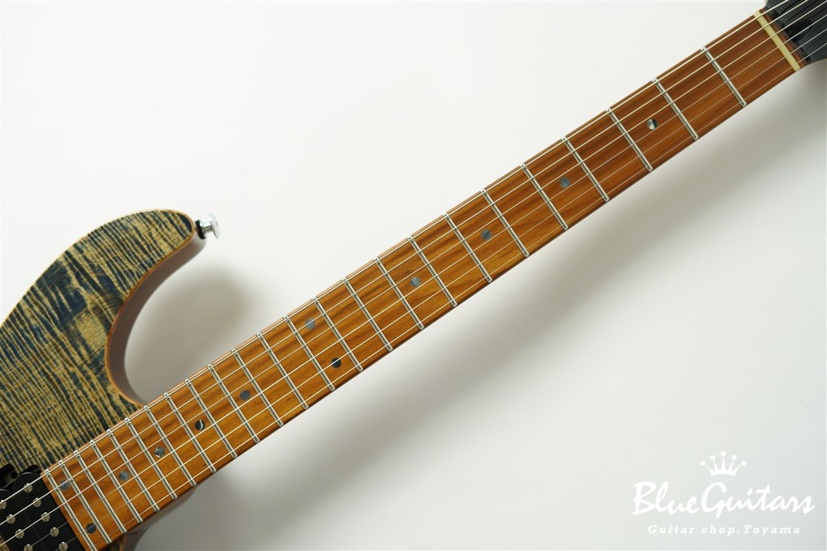 FUTURA-S HSH / Flame Tochi Top, Fiji Mahogany Back - Faded Lazuli Blue