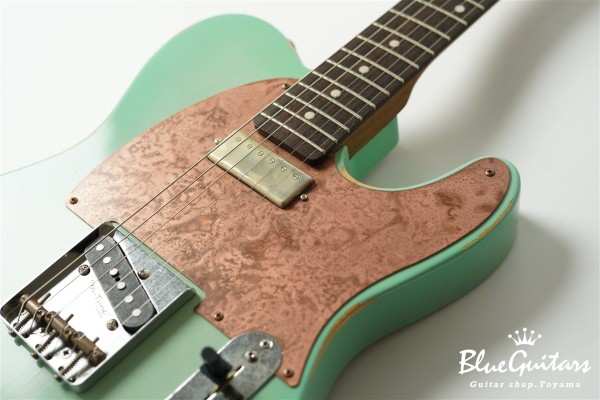Model T. Patina #280 Medium Aged - Seafoam Green Burst with Copper Pink
