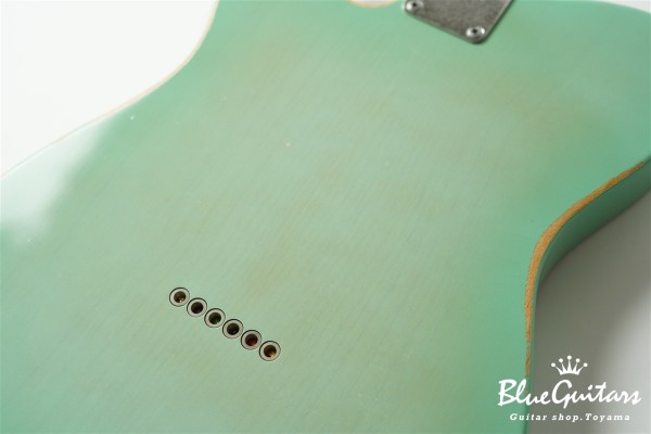 Model T. Patina #280 Medium Aged - Seafoam Green Burst with Copper Pink