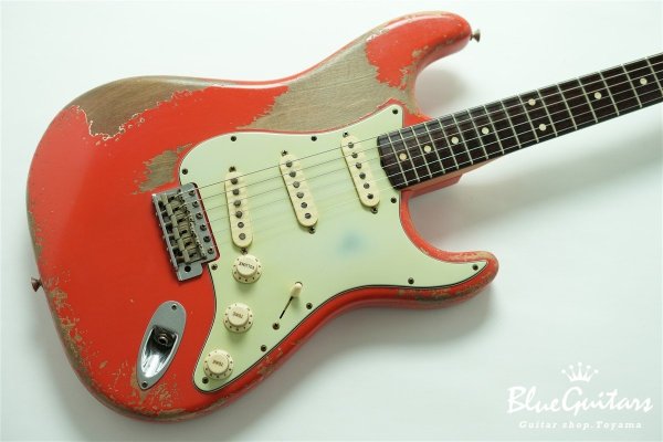 MBS 1961 Stratocaster Heavy Relic Master Built by Dale Wilson - Fiesta Red