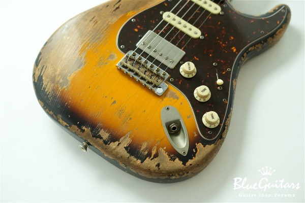 XSC-2 - 2 Tone Burst Super Heavy Aged / Alder / Roasted Flame Maple
