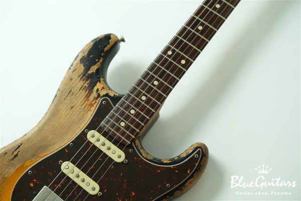 XSC-2 - 2 Tone Burst Super Heavy Aged / Alder / Roasted Flame Maple