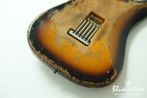 XSC-2 - 2 Tone Burst Super Heavy Aged / Alder / Roasted Flame Maple