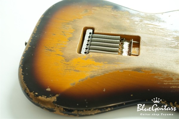 XSC-2 - 2 Tone Burst Super Heavy Aged / Alder / Roasted Flame Maple
