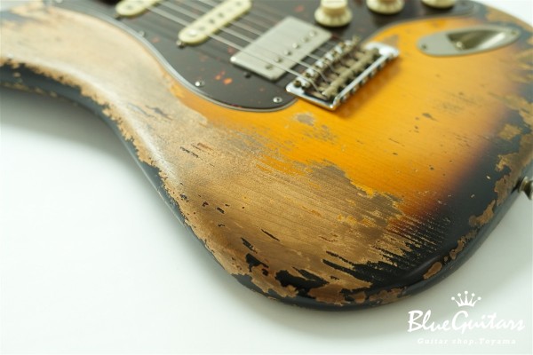 XSC-2 - 2 Tone Burst Super Heavy Aged / Alder / Roasted Flame Maple