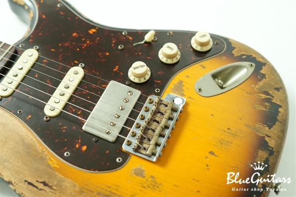 XSC-2 - 2 Tone Burst Super Heavy Aged / Alder / Roasted Flame Maple