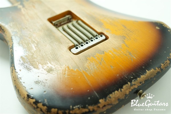 XSC-2 - 2 Tone Burst Super Heavy Aged / Alder / Roasted Flame Maple