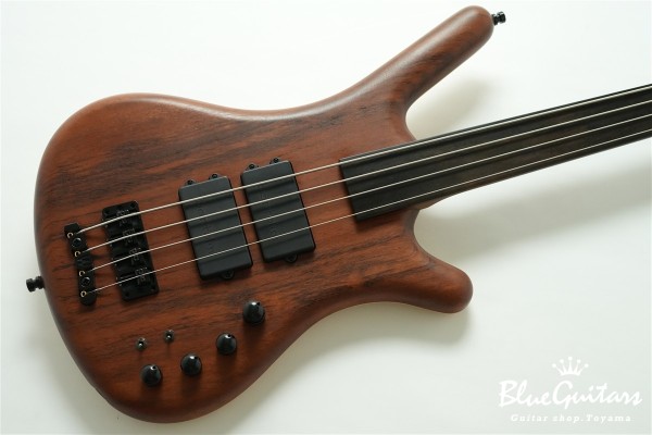 Corvette $$ Fretless Special Edition 2010 - Tigerwood Top / Swamp Ash Back - Natural Oil Finish