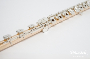 Flute 14K-RH str mech silver