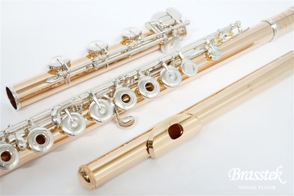 Flute 14K-RH str mech silver