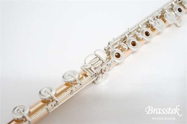 Flute 14K-RH str mech silver