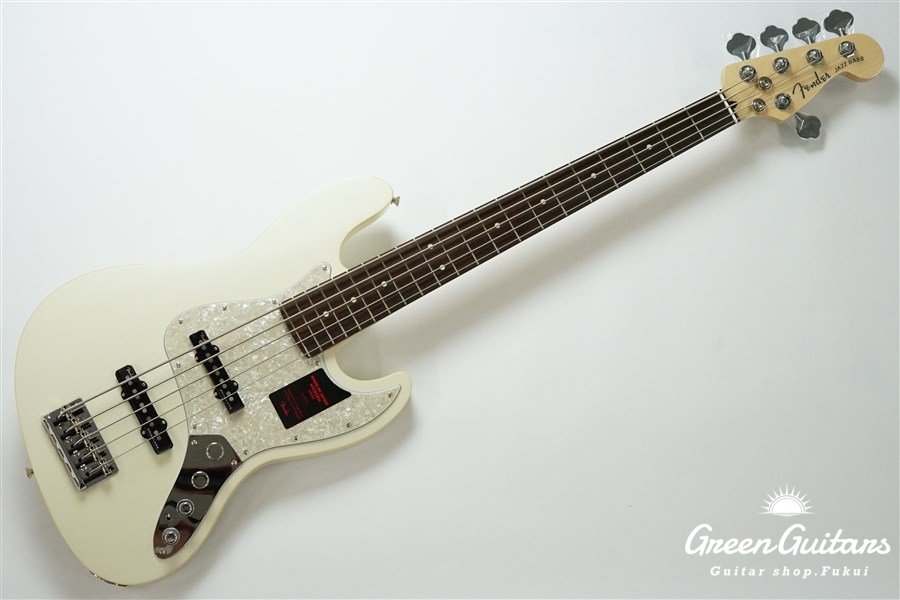 Fender Made in Japan Modern Jazz Bass V - Olympic Pearl | Green 