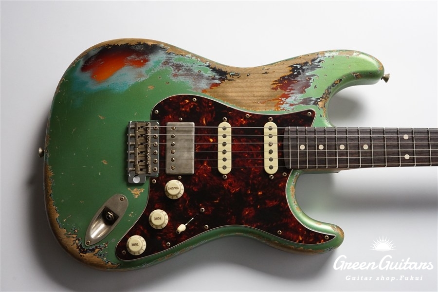 XSC-2 - Vintage Firemist Silver over 3 Tone Burst / Super Heavy Aged / Master Grade Flame Maple