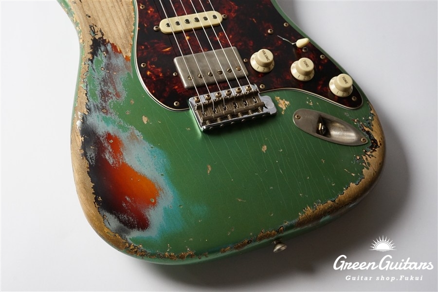 XSC-2 - Vintage Firemist Silver over 3 Tone Burst / Super Heavy Aged / Master Grade Flame Maple