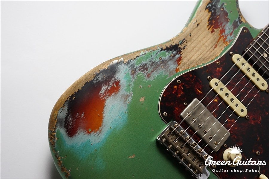 XSC-2 - Vintage Firemist Silver over 3 Tone Burst / Super Heavy Aged / Master Grade Flame Maple