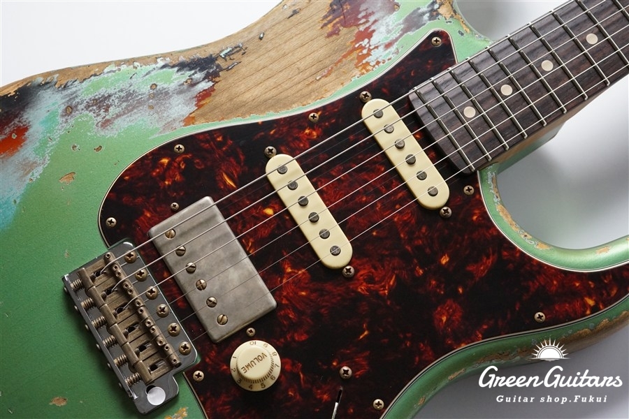 XSC-2 - Vintage Firemist Silver over 3 Tone Burst / Super Heavy Aged / Master Grade Flame Maple