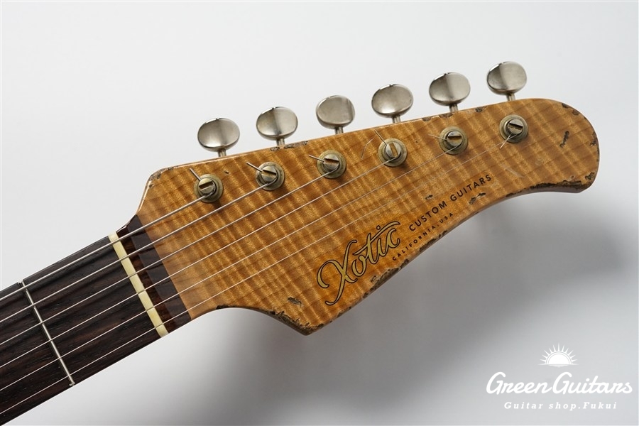 XSC-2 - Vintage Firemist Silver over 3 Tone Burst / Super Heavy Aged / Master Grade Flame Maple