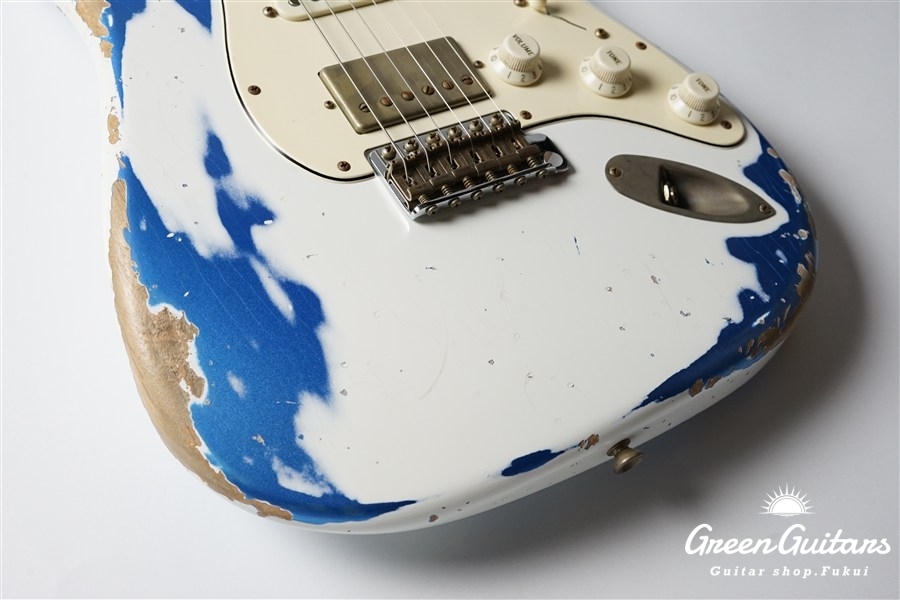 Xotic XSC-2 - Olympic White over Lake Placid Blue / Heavy Aged