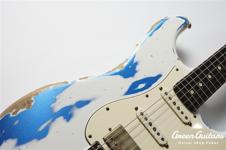 Xotic XSC-2 - Olympic White over Lake Placid Blue / Heavy Aged