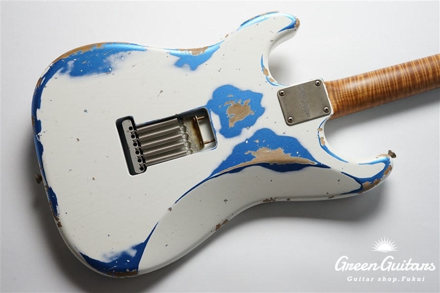 Xotic XSC-2 - Olympic White over Lake Placid Blue / Heavy Aged