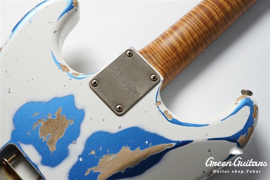 Xotic XSC-2 - Olympic White over Lake Placid Blue / Heavy Aged